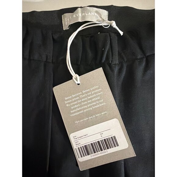 NWT Everlane The Dream Pant Black Elastic Waist Relaxed Style Size S - Picture 3 of 3